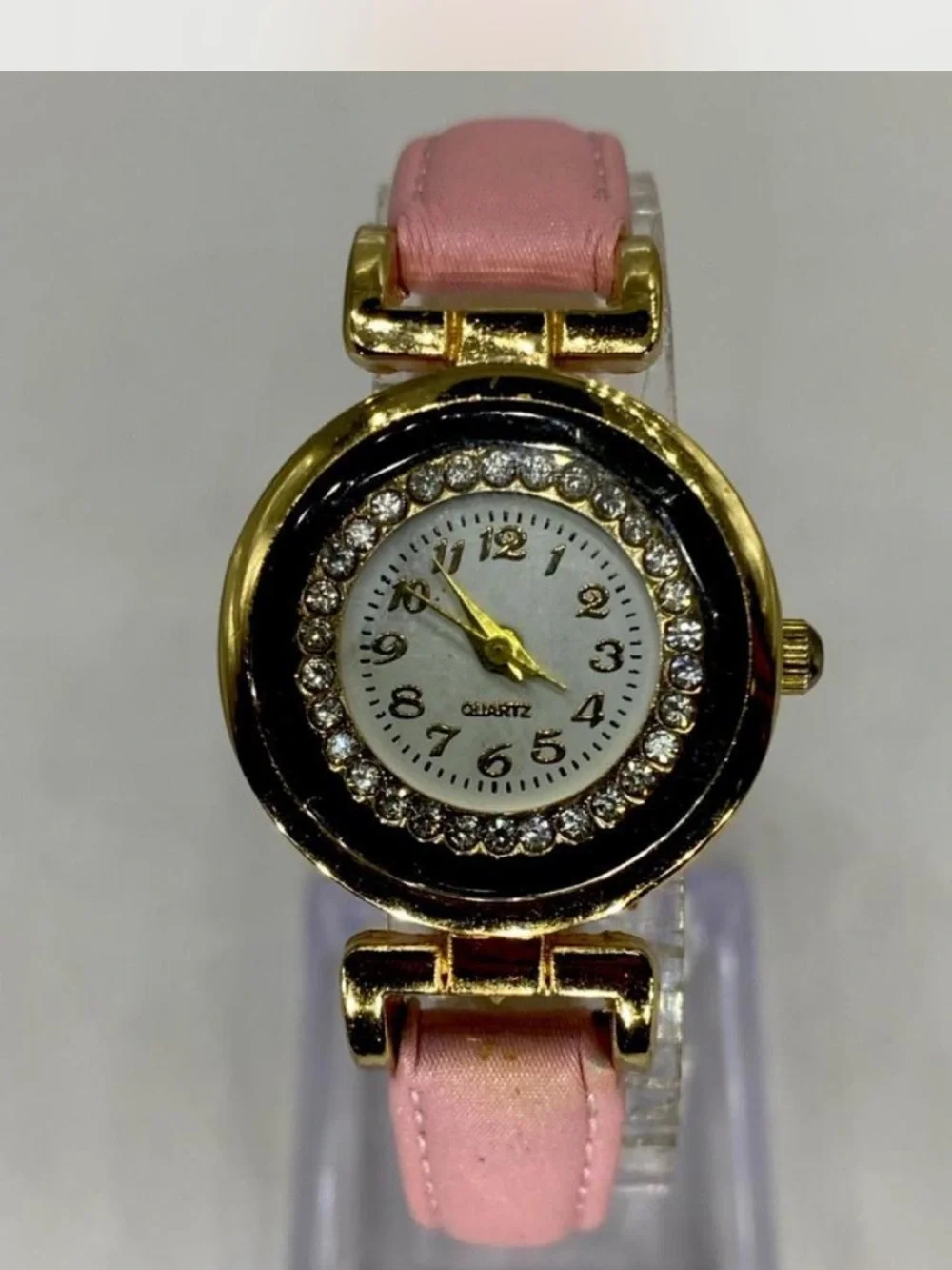 *** Women's ^^^ Plush Pink ^^^  Iced Crystal Accent Quartz Watch ***